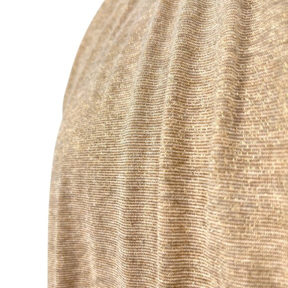 Michael Stars Metallic Gold Halter Dress Cream Beige Size 2 XS - Picture 9 of 13